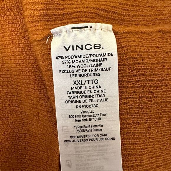 Vince Women's Rust lightweight long sleeve polo Sweater size XXL, NWT - Picture 6 of 7